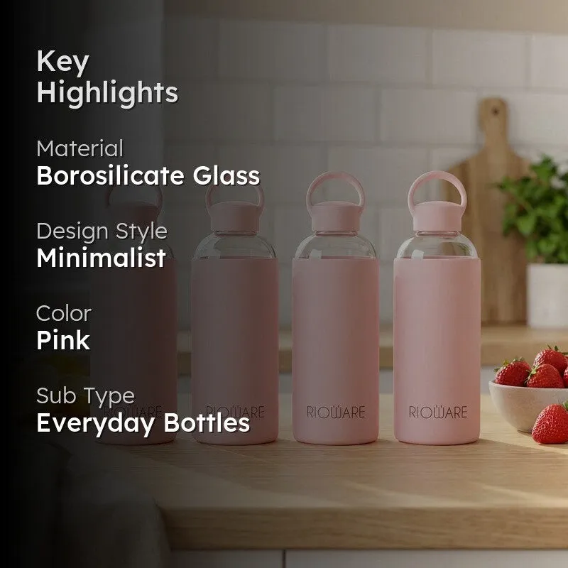Rioware SoftTone Hydration Bottle Pink (750 mL Each) - Set Of Four media 2