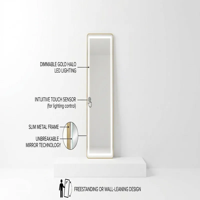 Nordic Glow LED Floor Mirror - 11