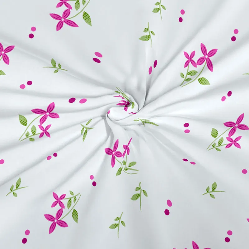 Nellie Fitted Microfiber Microfiber Bedsheet (Pink) - 150 GSM media 5