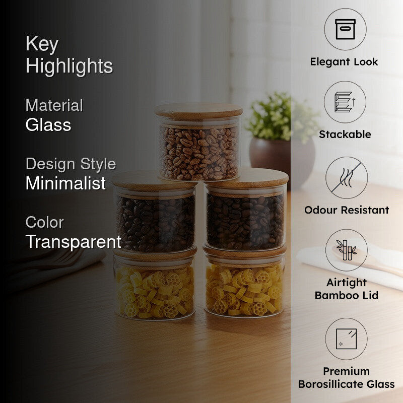 Vault Glass Jar (300 mL Each) - Set Of Five media 2