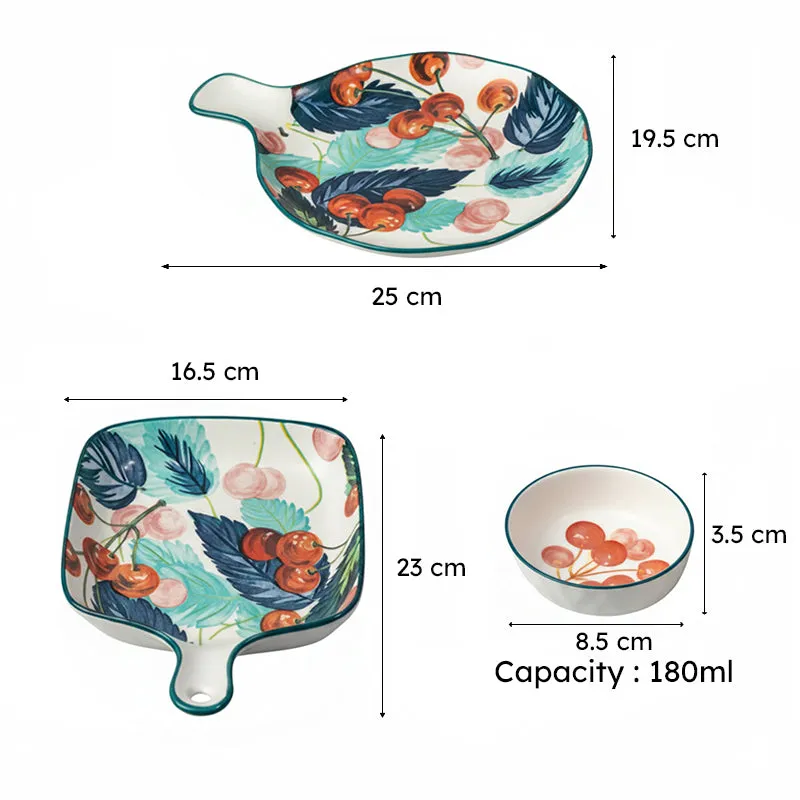 Mini Bloom Porcelain Platter - Four Piece Set - 8