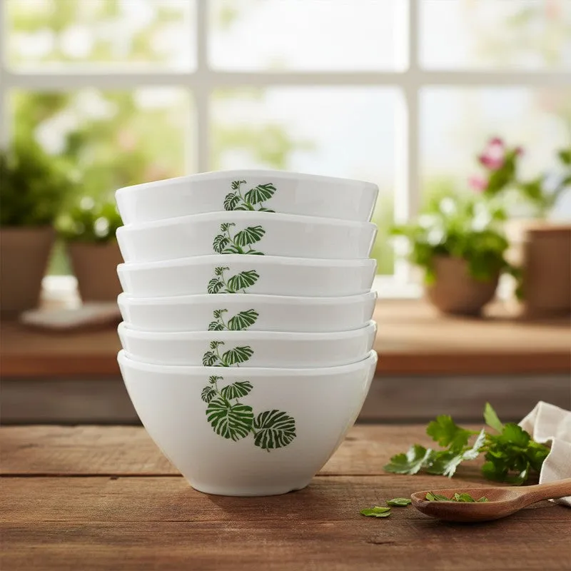 Swiss Leave Melamine Snack Bowls (240 mL Each) - Set of Six media 3