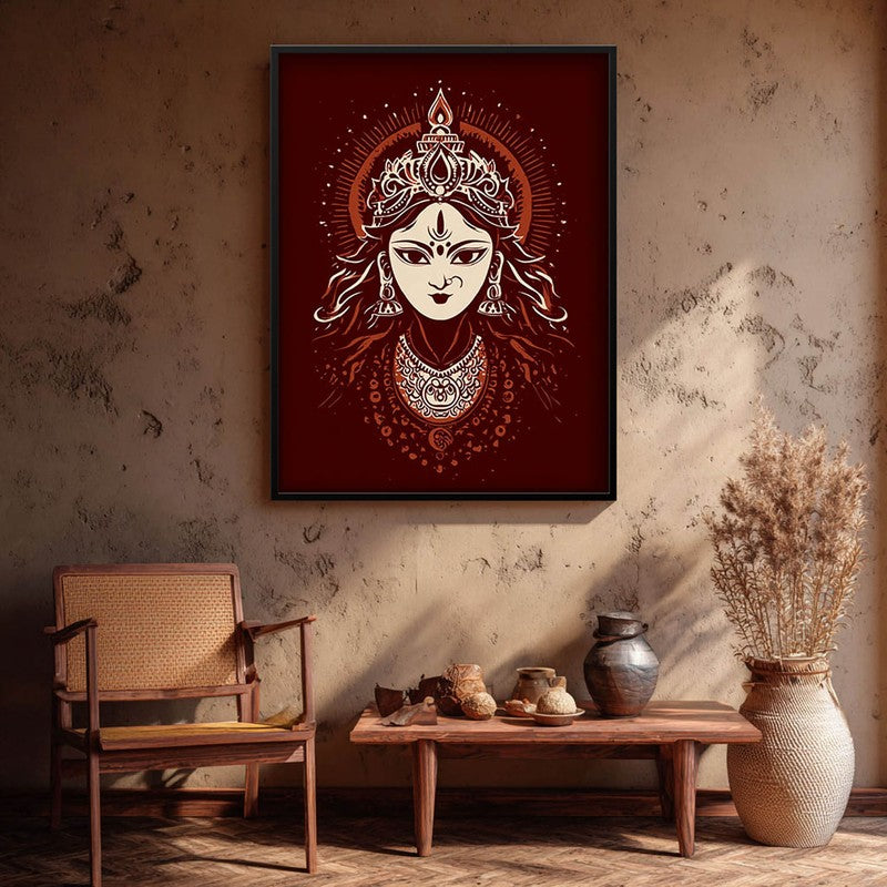 Divine Power Maa Durga Archival Paper Wall Art
