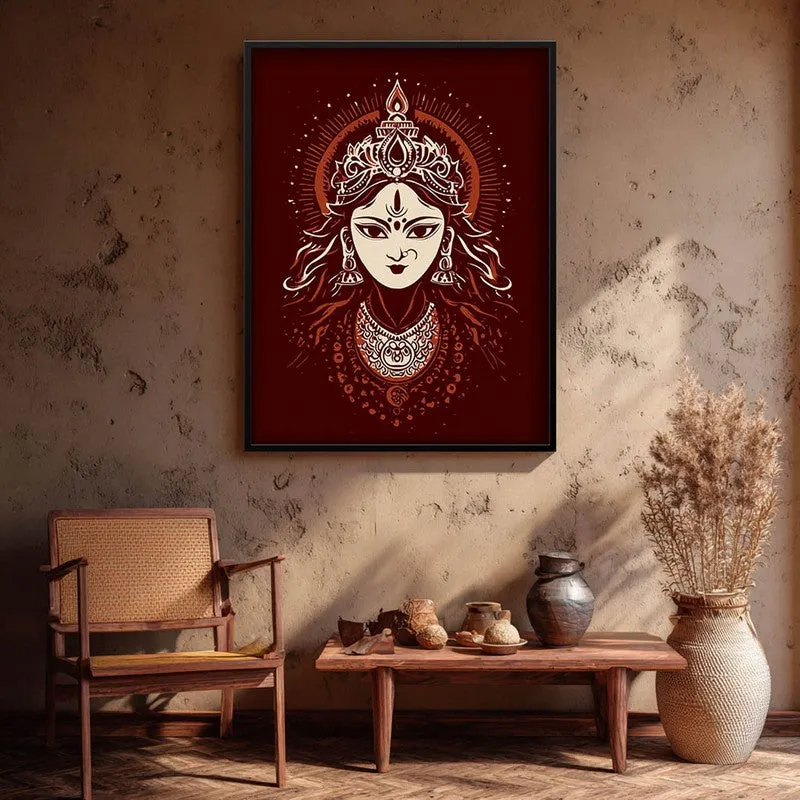 Divine Power Maa Durga Archival Paper Wall Art media 1