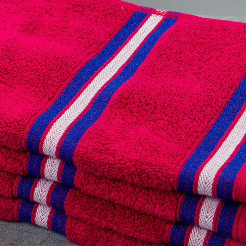 Nautica Dove Dual Down Cotton Hand Towel (Burgundy) - Set Of Four media 5
