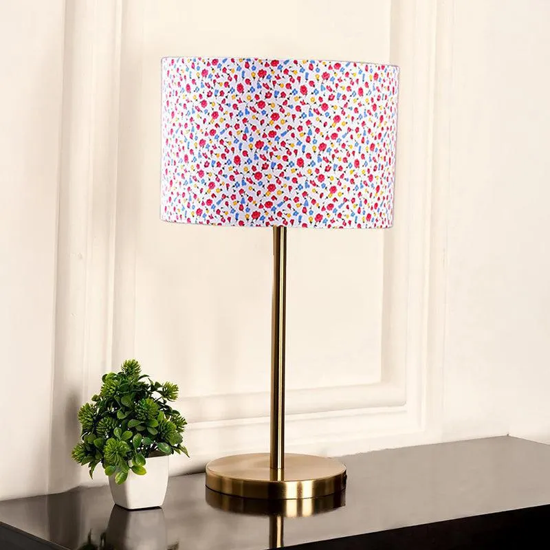 Tiny Fleur Cotton & Metal Table Lamp media 2