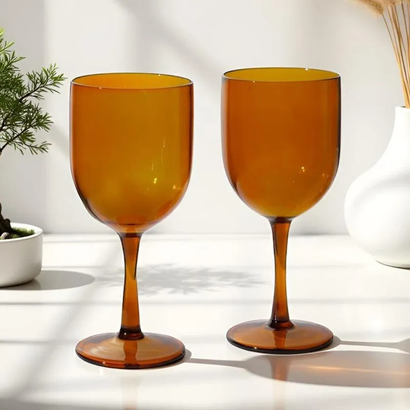 Ivory Frost Goblet Glasses(280 mL) - Set Of Two media 1