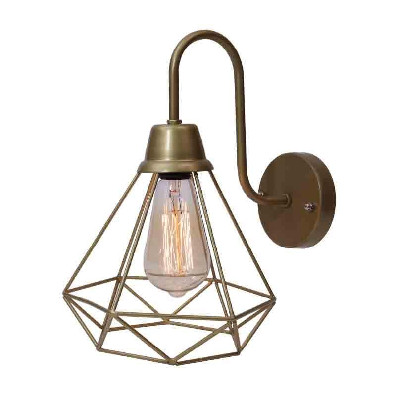 Dapper Diamond Metal Wall Lamp (Gold) - Set Of Two media 6