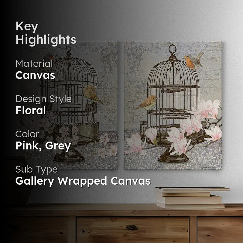 Caged Garden Wall Art - Set Of Two media 2