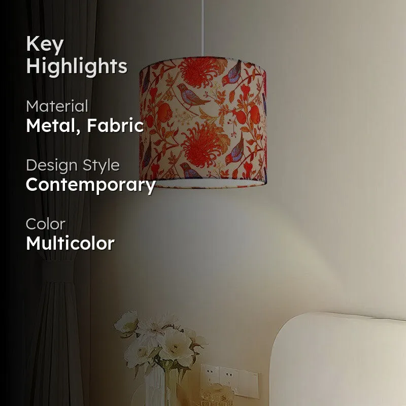SkyAura Chic Metal & Fabric Ceiling Lamp media 2