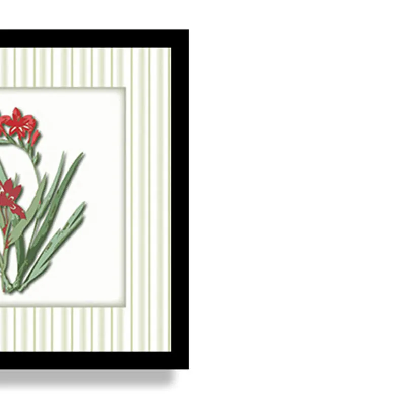 Stems & Scarlet Wall Art with Black Frame media 5