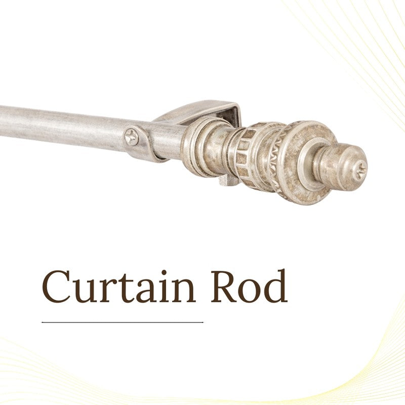 Carvette Extendable 1" Single Curtain Rod With Urn  Finial & Brackets media 3