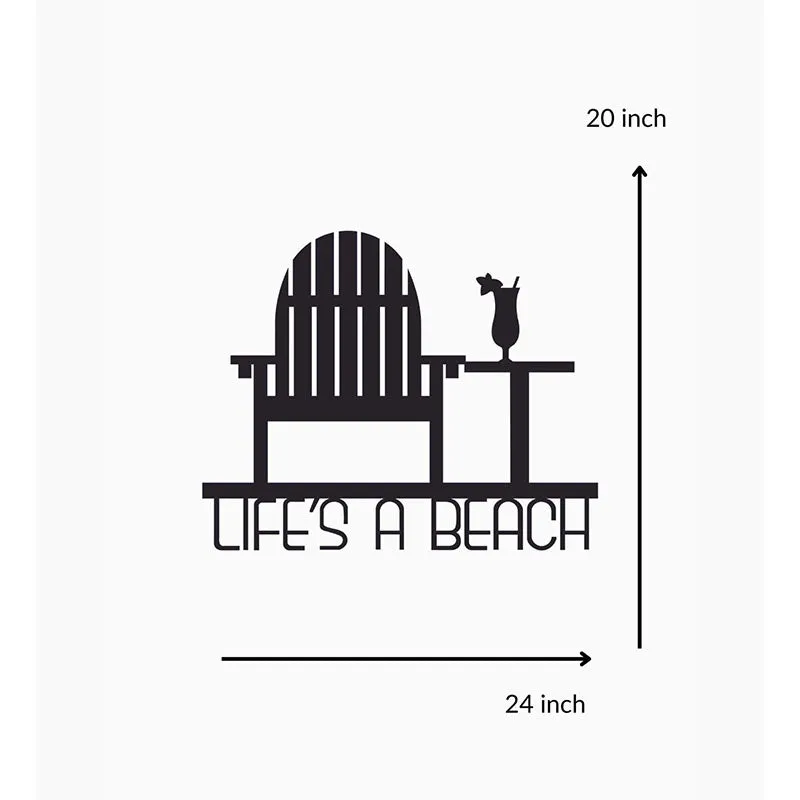 Life Is A Beach Black Iron Wall Accent media 5