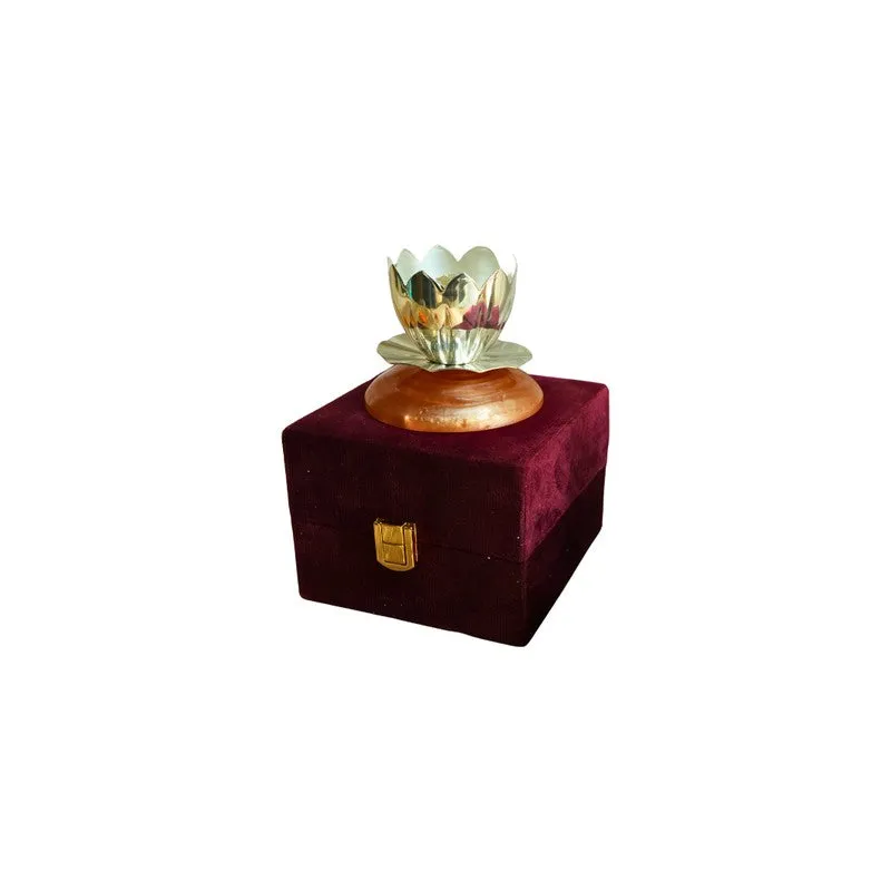 Luminique German Silver Diya with Gift Box media 6