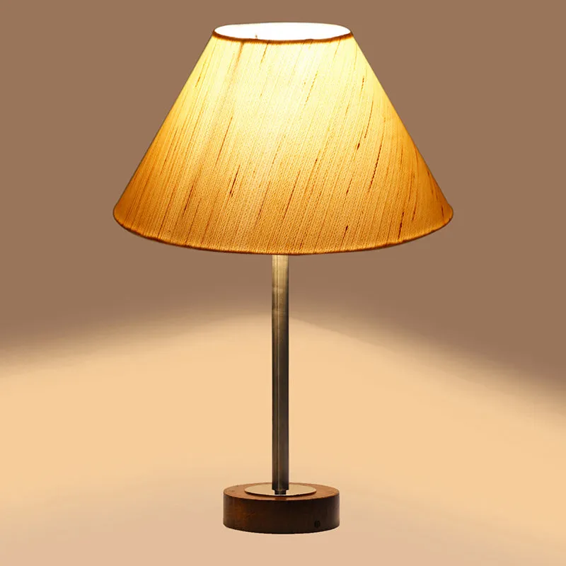 Cotin II Rodin Wooden Table Lamp - OffWhite,Silver,Brown media 6