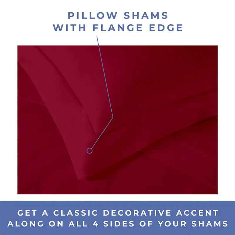 Evelyn 100% Cotton Satin Weave Bedding Set - Maroon - 400 TC media 6