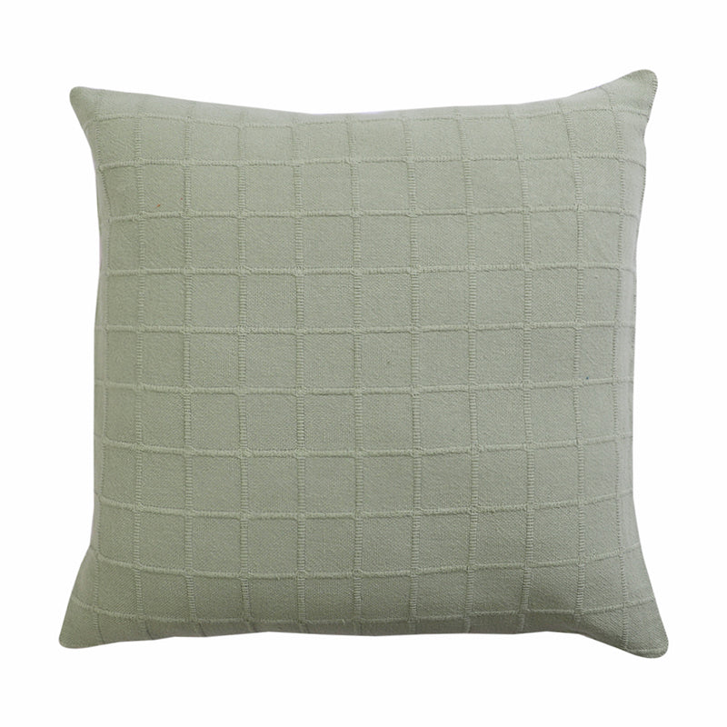 Sicily Light Solid Cotton Cushion Cover (Green) - Set Of Two media 3
