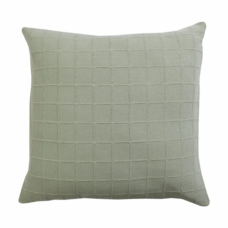 Sicily Light Solid Cotton Cushion Cover (Green) - Set Of Two media 3
