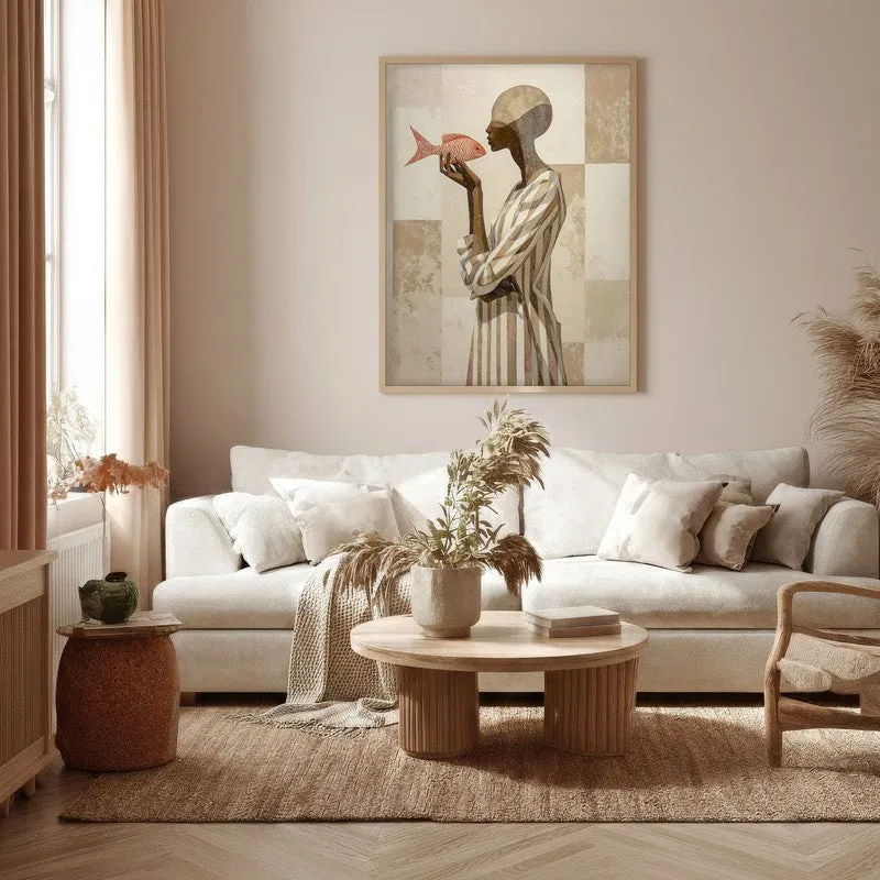 Stylized Canvas Wall Painting - Brown Frame media 5