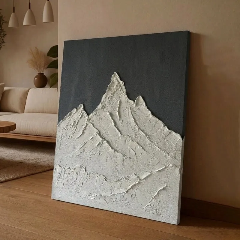 Alpine Relief Handmade Canvas Wall Painting media 1