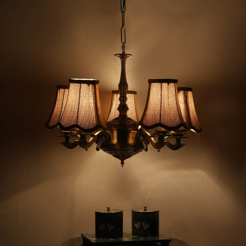 Vetro Conical Golden Antique Ceiling Lamp
