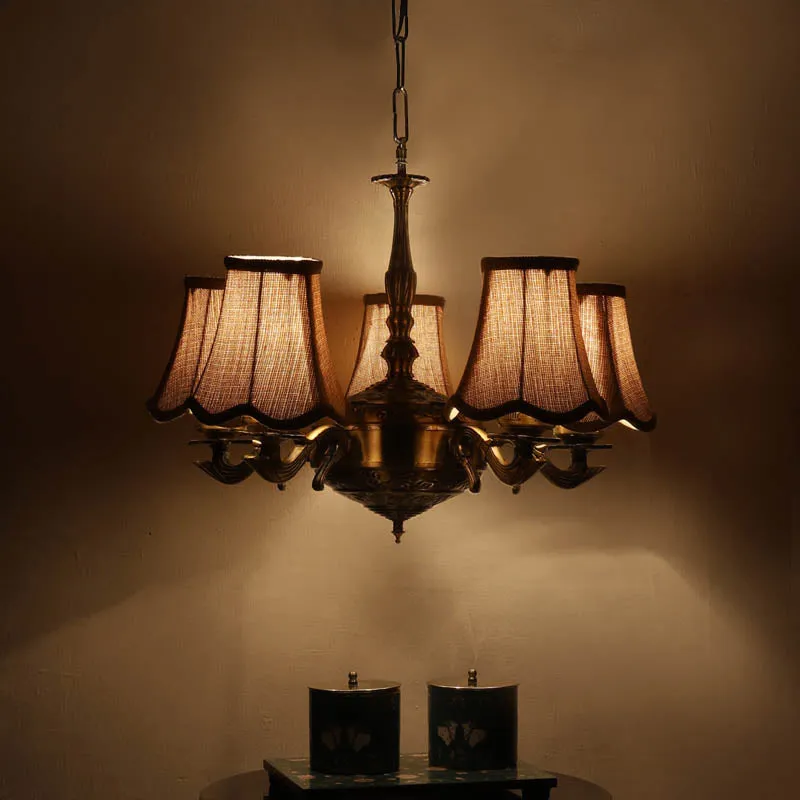 Vetro Conical Golden Antique Ceiling Lamp media 1