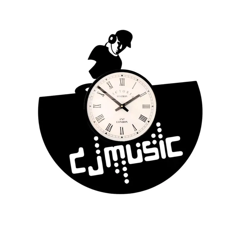 DJ Music Steel Analog Wall Clock media 4