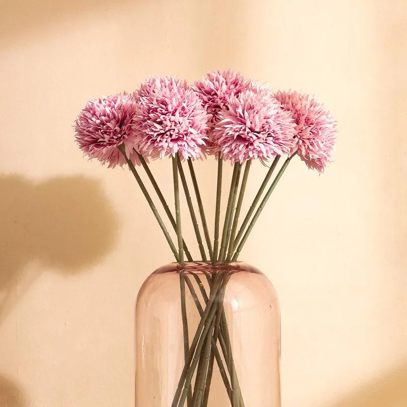 Artificial Realistic Chrysanthemum Flower Stick (Lavender) - Set Of Six media 1