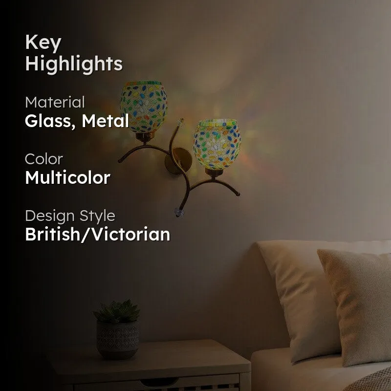 Lumora Twin Glass Wall Lamp - Multicolor media 2