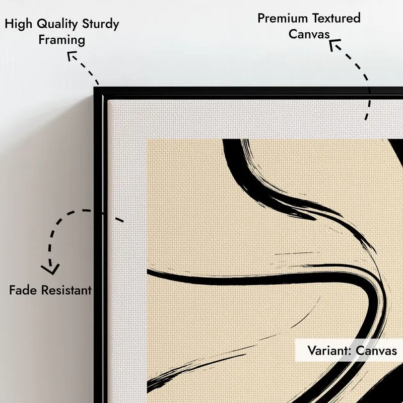 Fluid Balance Canvas Wall Painting With Black Frame media 5