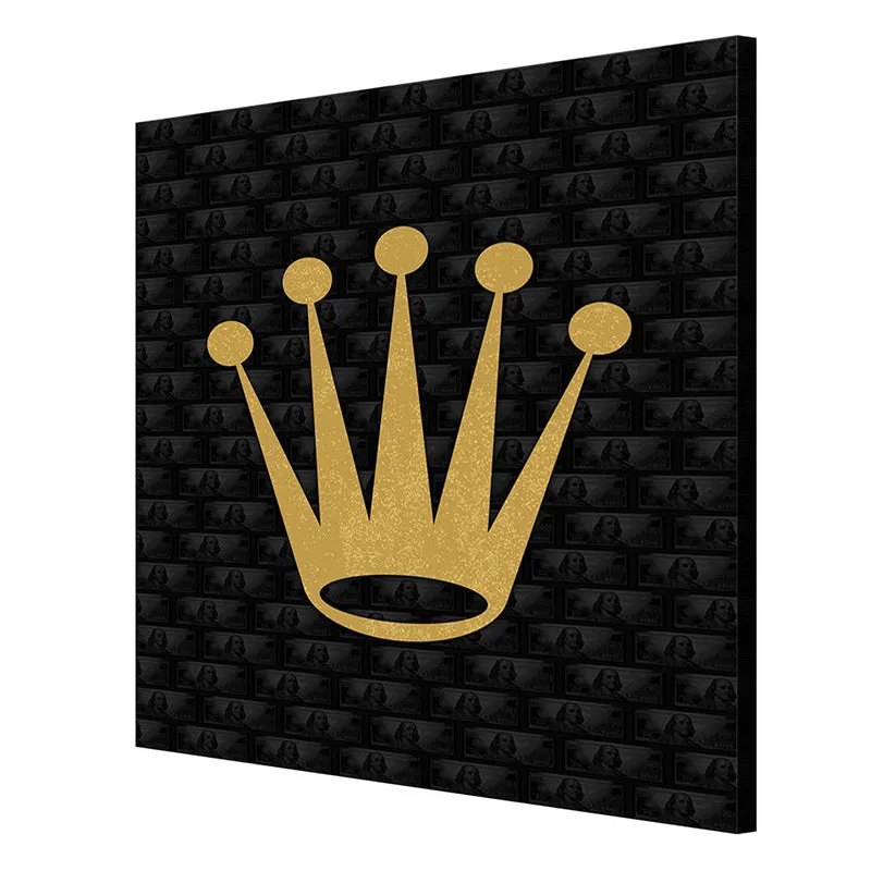 Golden Crown Wall Painting media 6