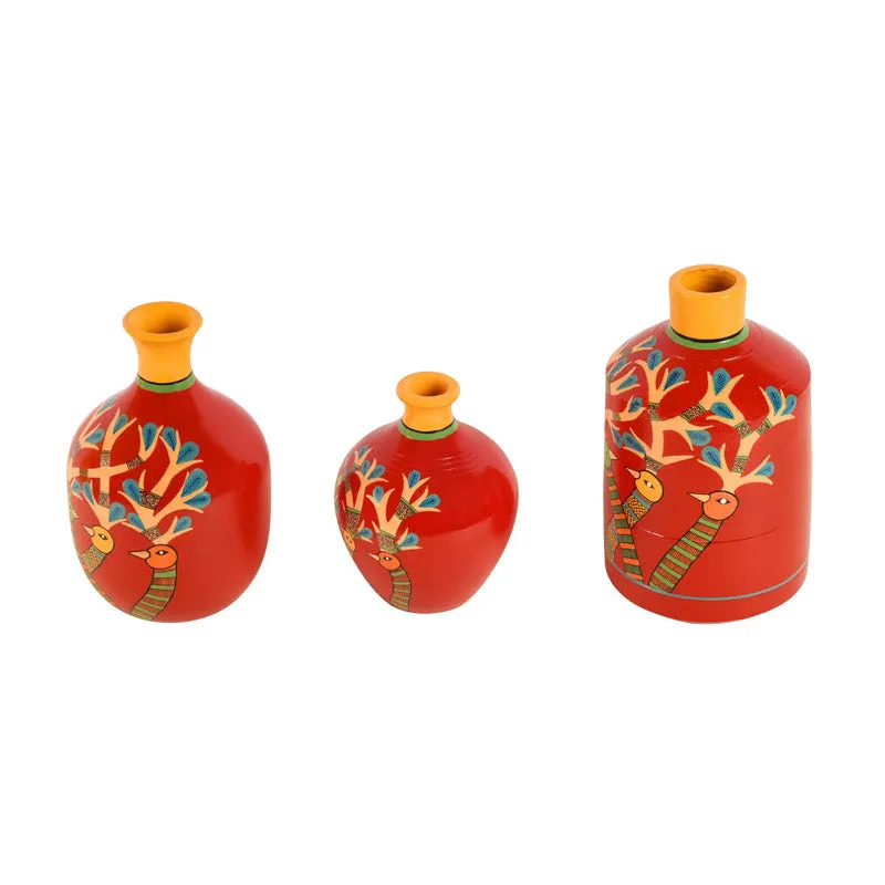 Indukant Terracotta Vase - Three Piece Set media 5
