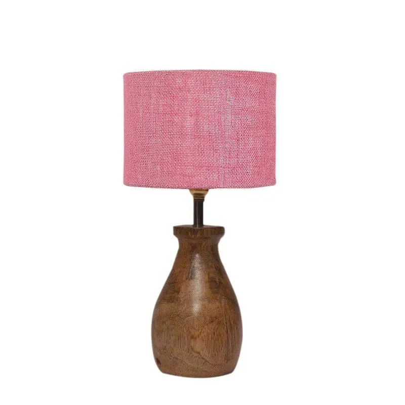 Sheldo Mista Fabric Table Lamp - Pink,Brown media 4