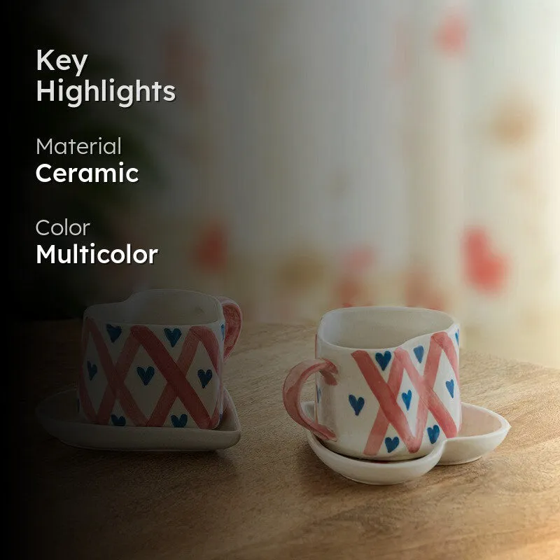 Cupid Cup & Saucer (300 Ml) - Set Of Two media 2