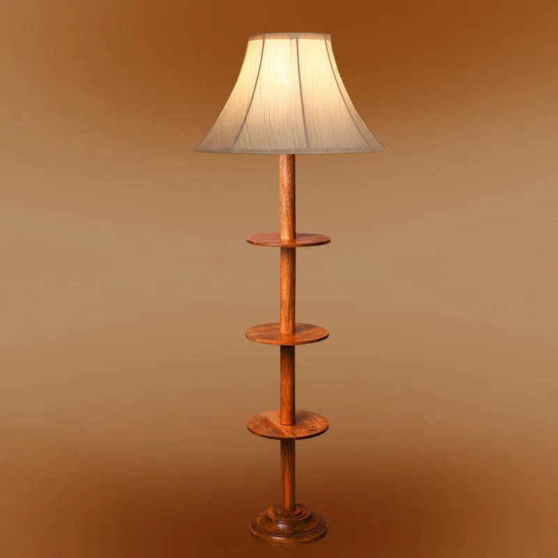LumiTray Wooden Floor Lamp - White media 7