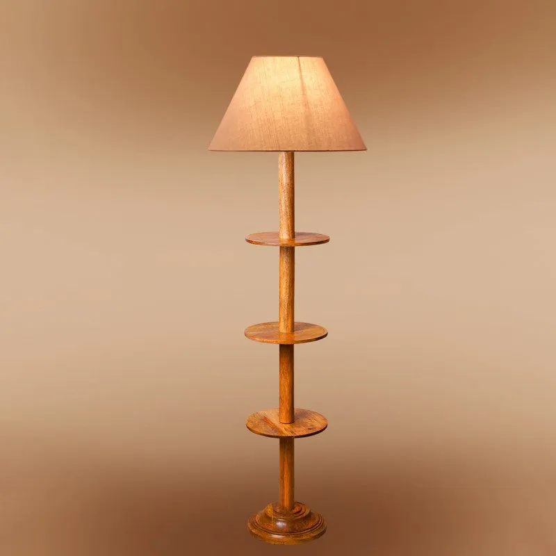 EclipseNova Light Wooden Floor Lamp - Grey media 6