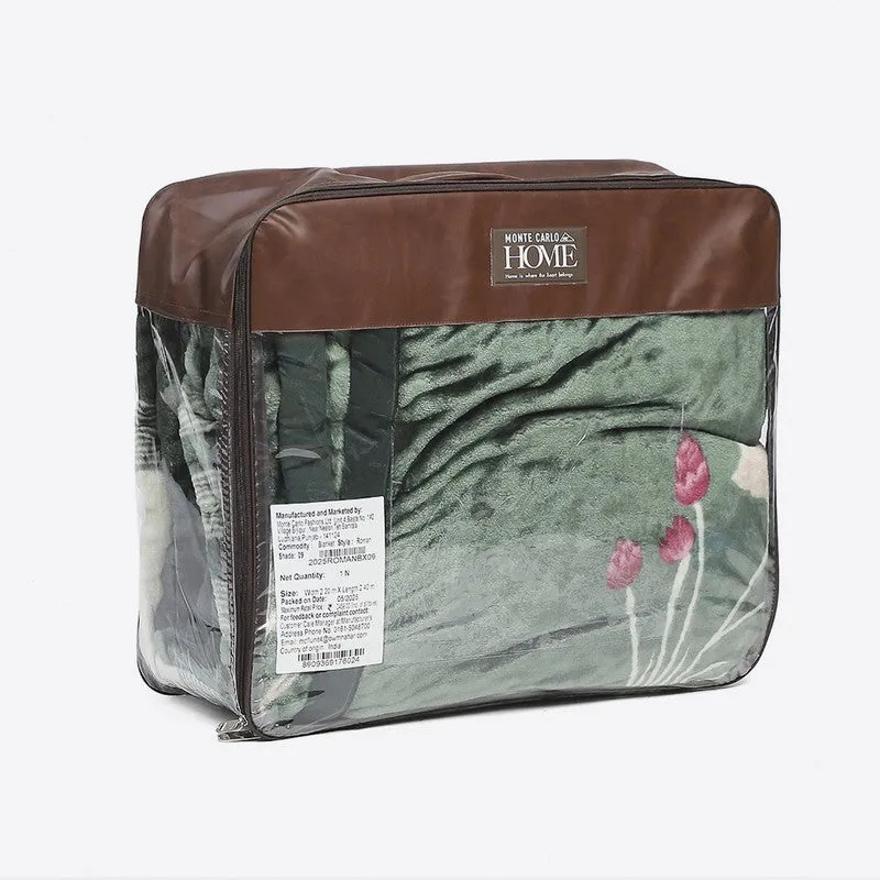 Monte Carlo Garden Blooms Throw Blanket - 553 GSM media 7