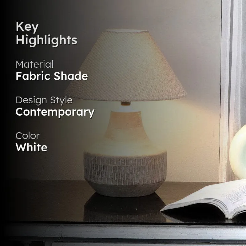 Truda Martha Fabric Table Lamp - White media 2