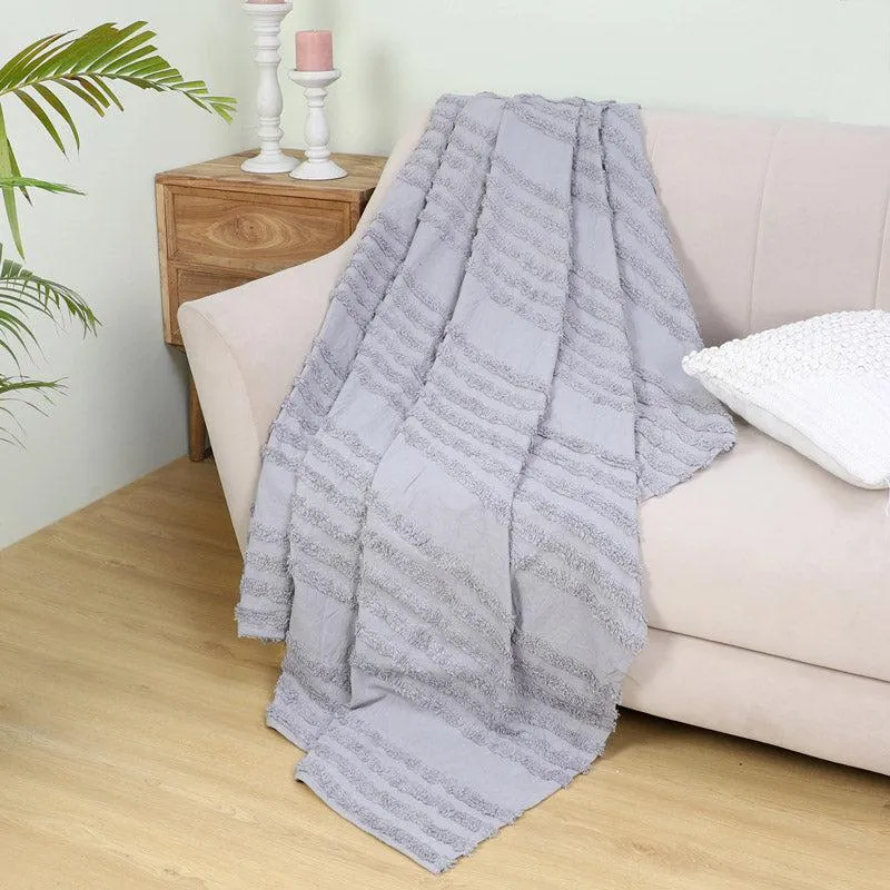 Nishtha Cotton Throw - Light Grey media 1