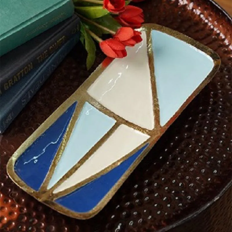 Izen Geometric Metal Platter - Blue media 1