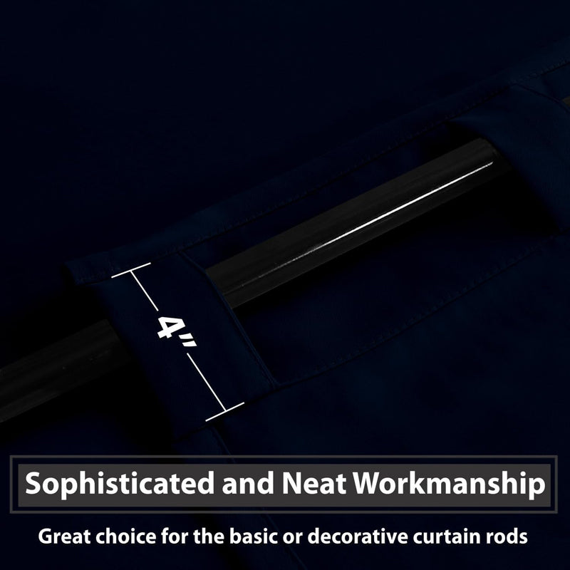 Serein Pleated Curtain Valance (Navy Blue) - Set Of Two media 6
