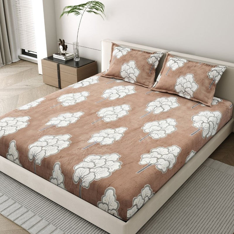 Floral Whisper Woolen Bedsheet - 150 GSM