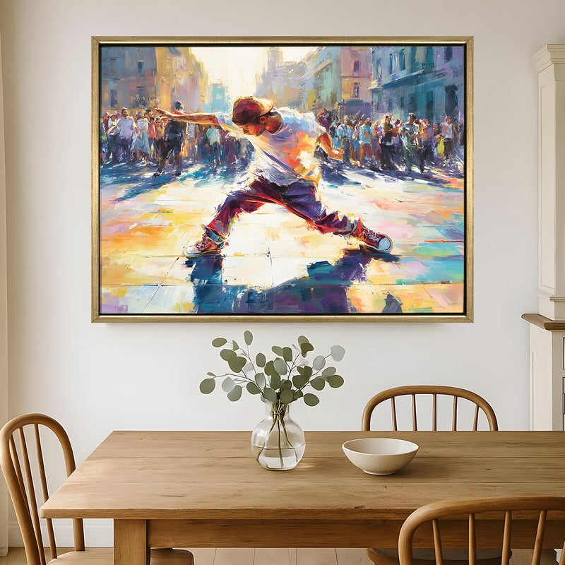 Kinetic Hue Canvas Wall Painting With Frame