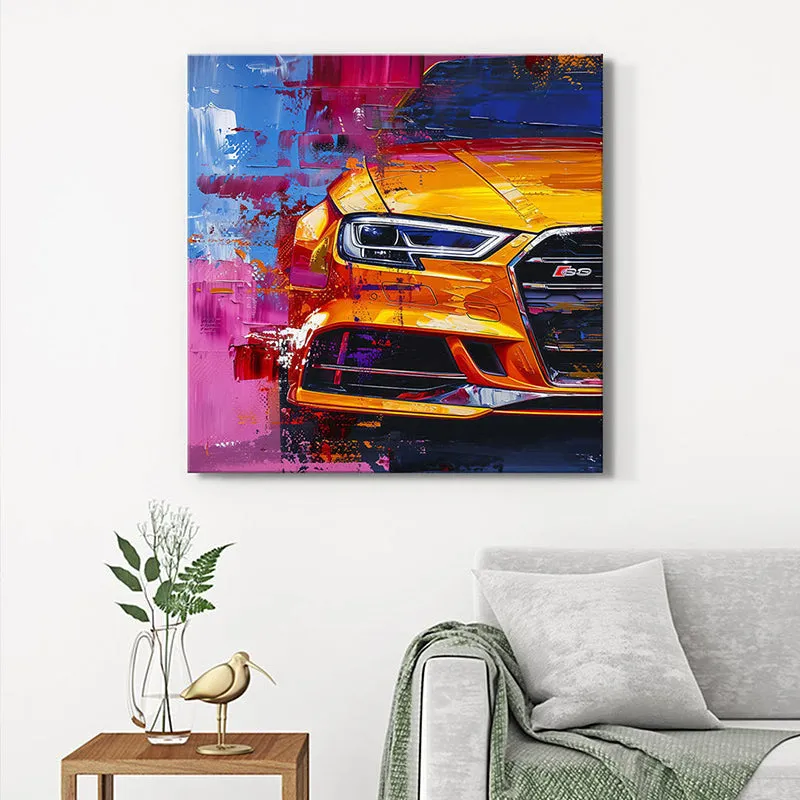 Vintage Car Wall Painting media 1