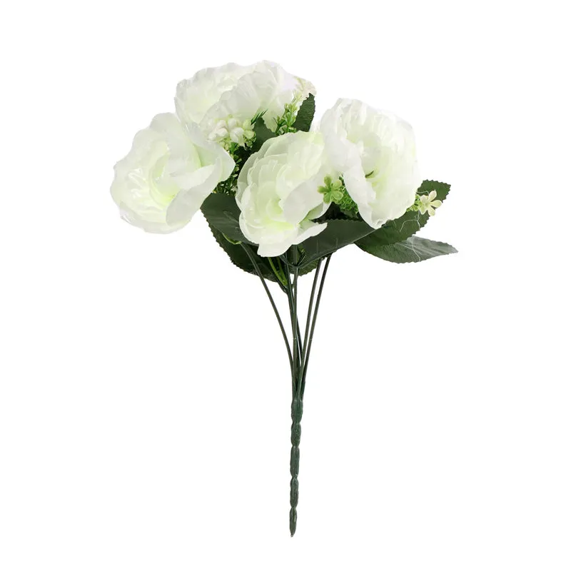 Fiora Artificial Rose (White)  Set of Two media 5