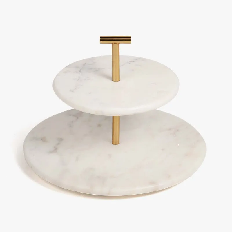 Orange Tree Damas Two Tier Cake Stand (Marble,Metal) media 6
