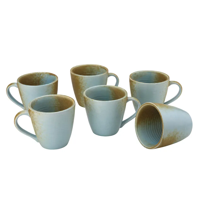 Tivraa Ceramic Coffee Mug (350 mL Each) - Set of Six media 3