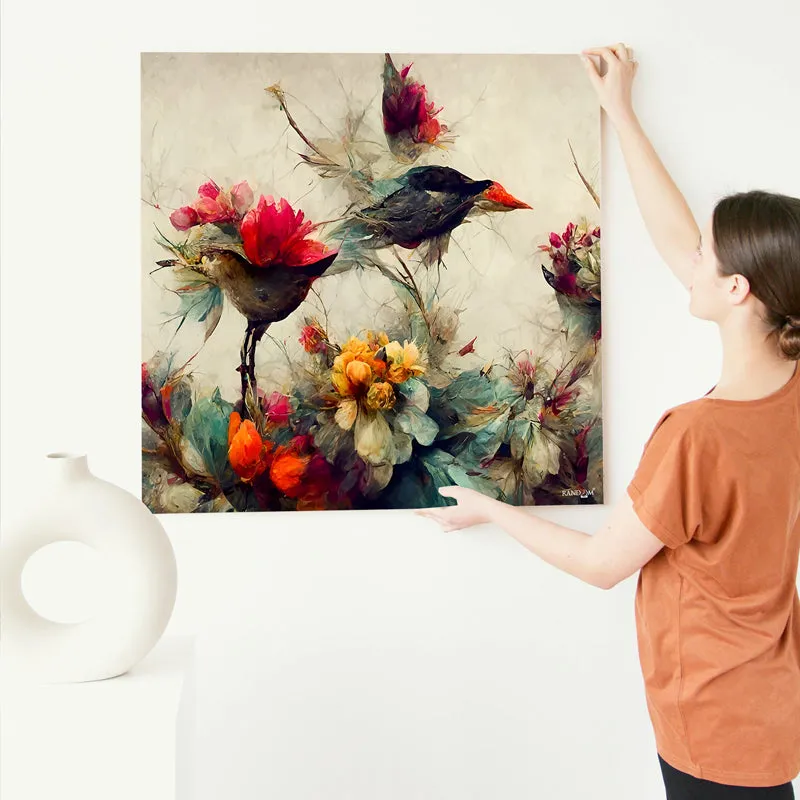 Birds & Blooms Wall Painting media 4