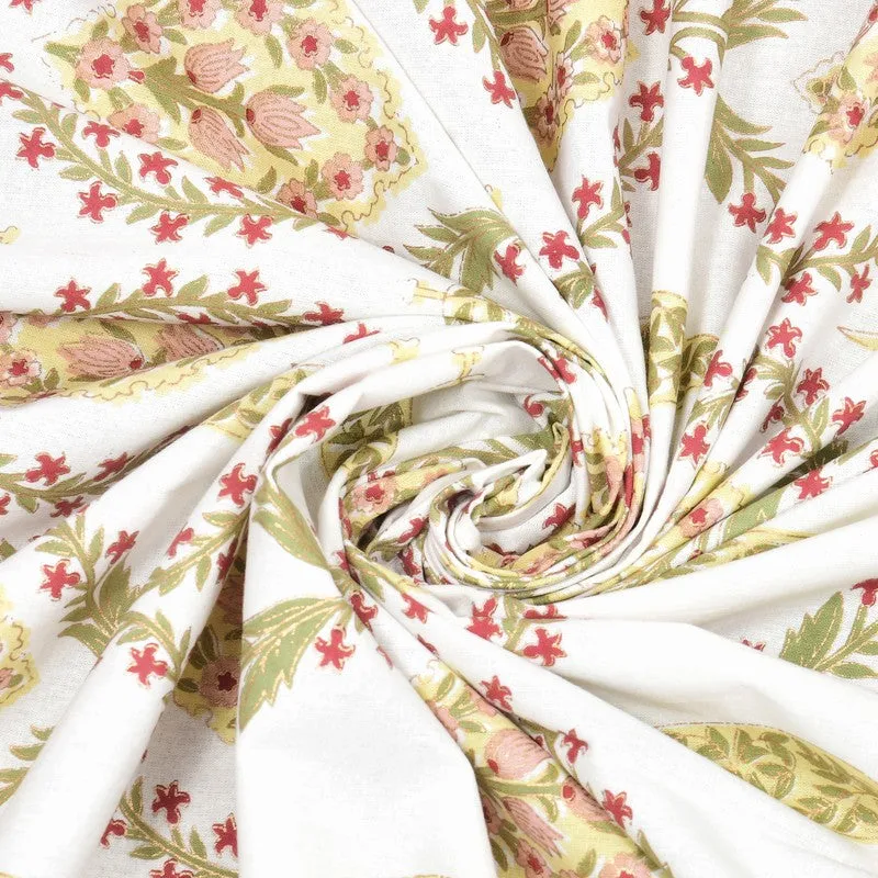 Ambi Bliss Cotton Bedsheet (Beige,Red) - 180 GSM media 8