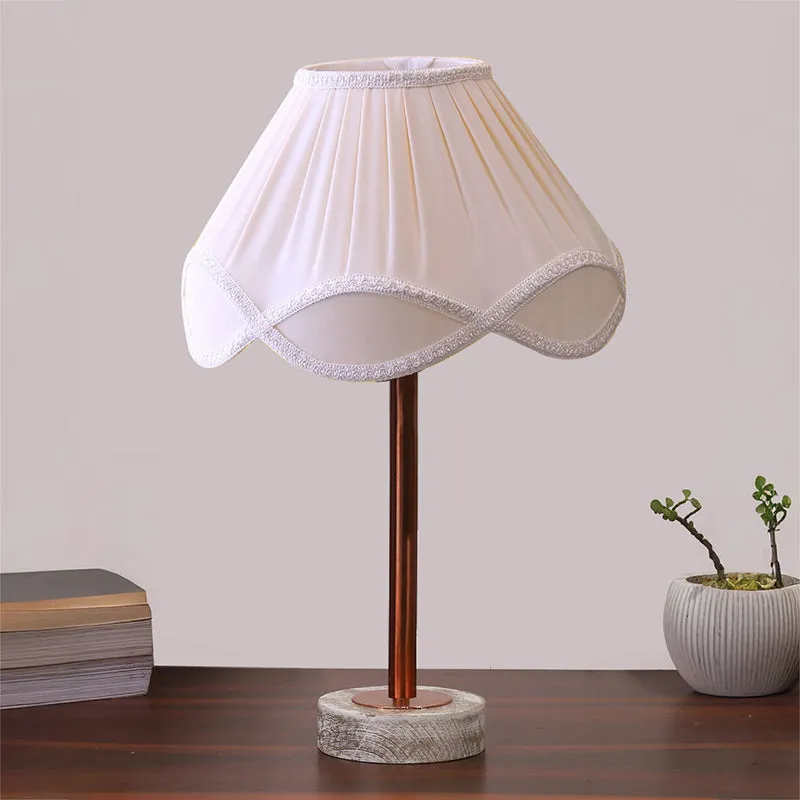 Valencia Rodin Wooden Table Lamp - White,Copper,White media 3